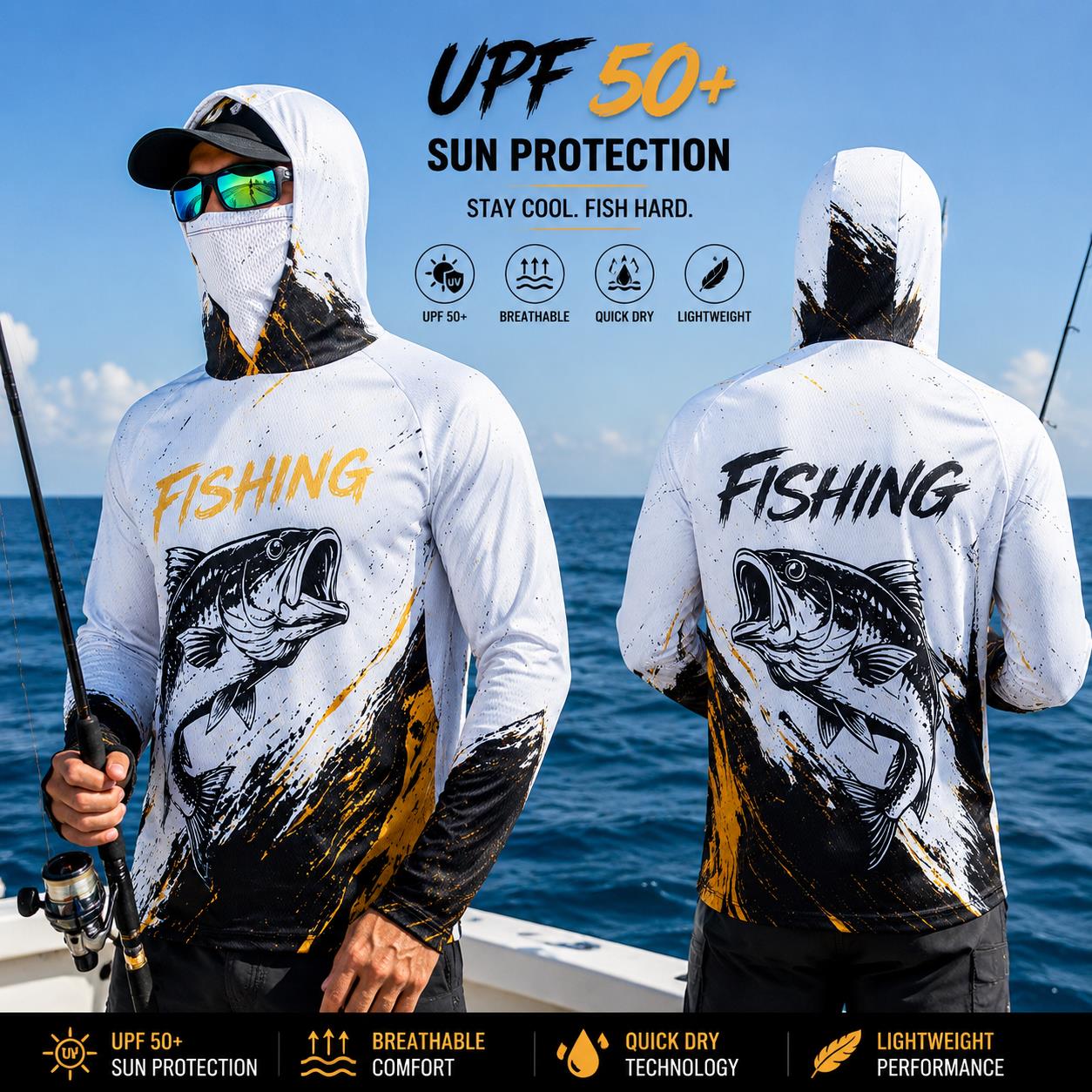 Outdoor Sun Protective Long Sl - Fishing Mask Sun Protection ulasan dan harga
