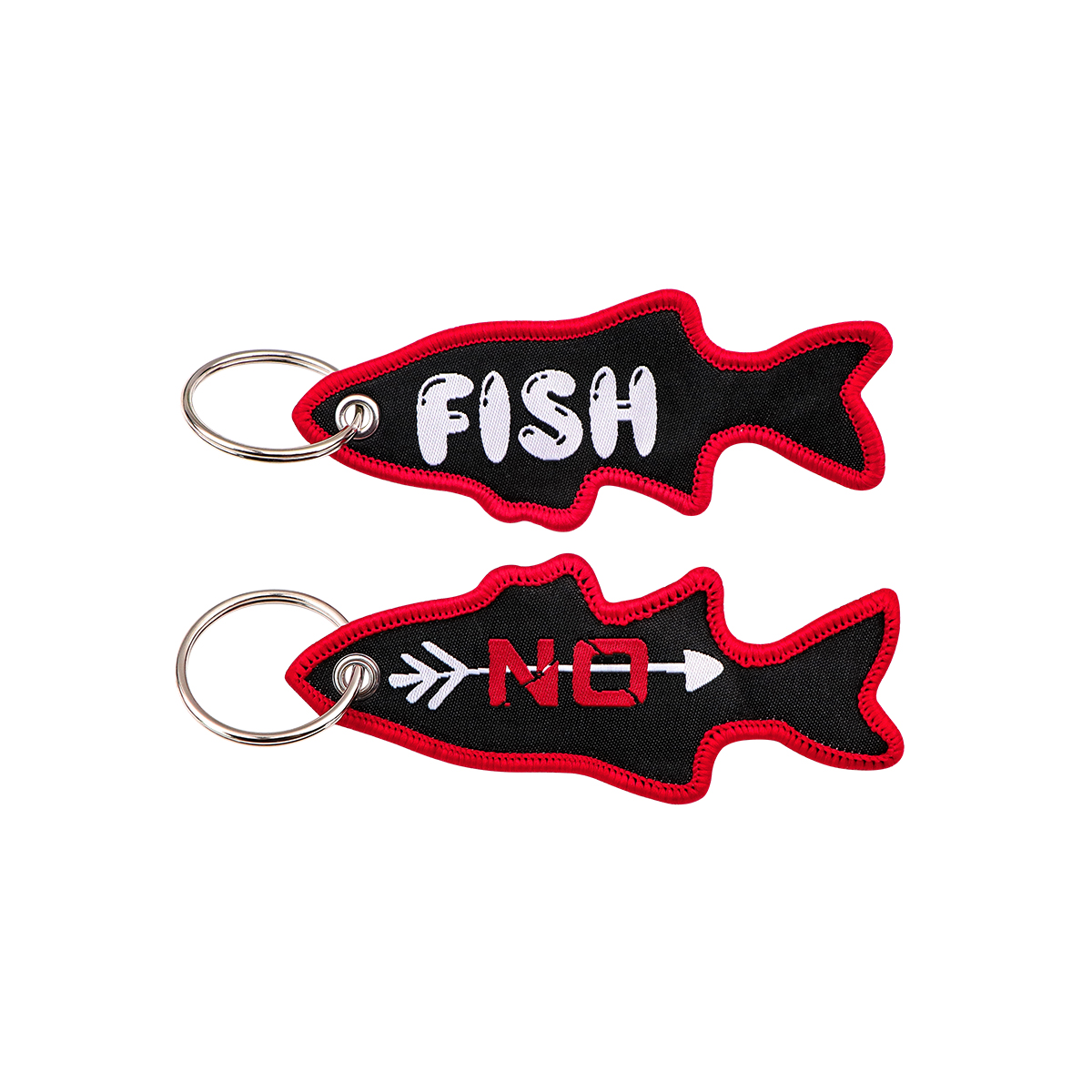 Fish Shape Embroidery Key Tag  - Fishing Backpack ulasan dan harga