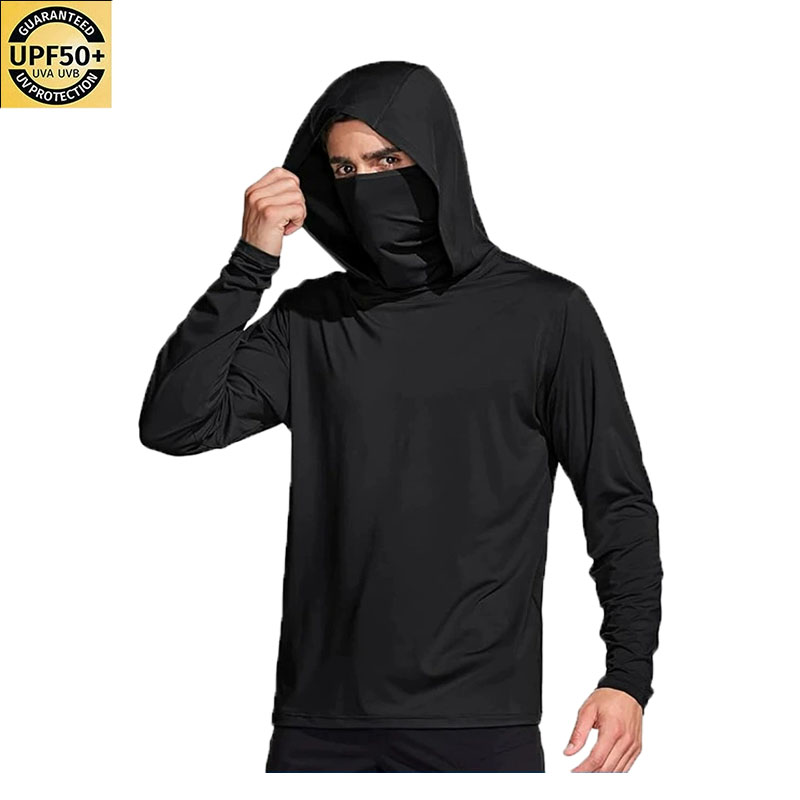 Men Solid Color Hooded Fishing - Fishing Mask Sun Protection ulasan dan harga