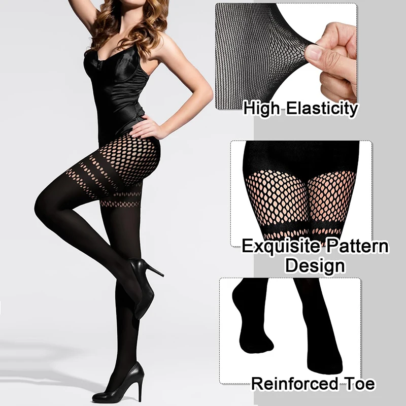 Black Hollow-Out Pantyhose Sus - Fishing Socks ulasan dan harga