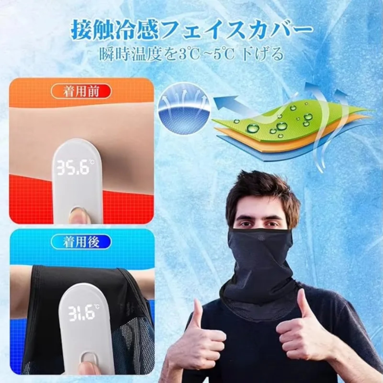 Goture UPF50+ UV Protection Co - Fishing Mask Sun Protection ulasan dan harga