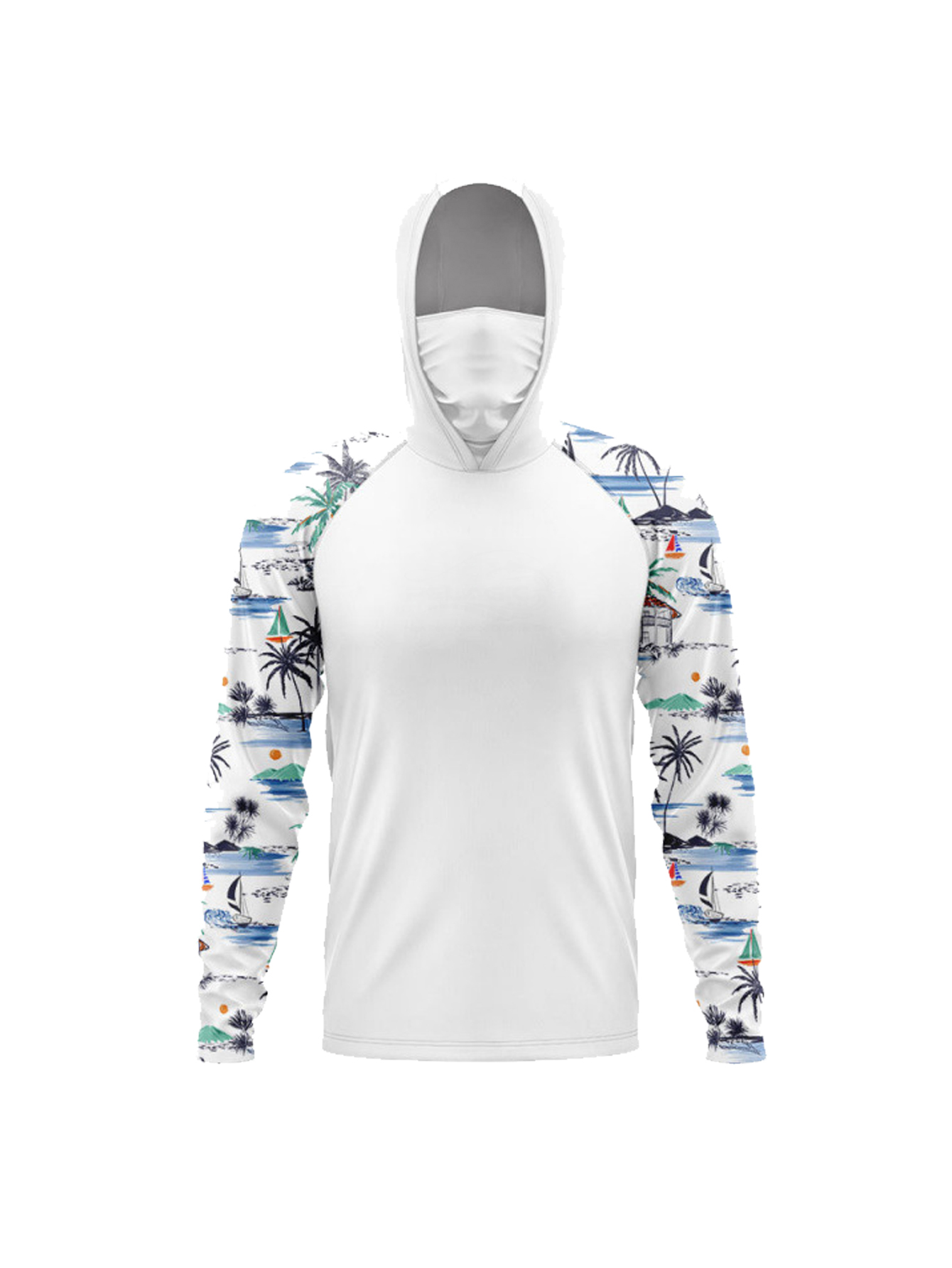 UPF50+ Sun‑Protective Men Fish - Fishing Hoodie ulasan dan harga